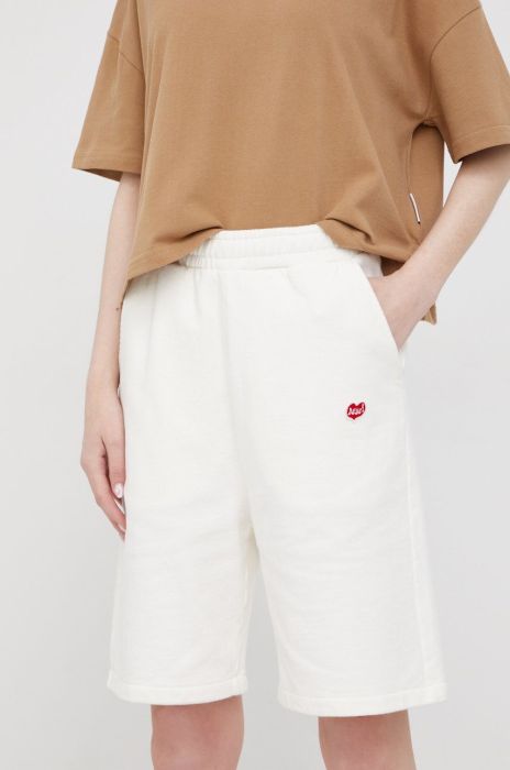 Шорти Deus Ex Machina жіночі колір бежевий однотонні висока посадка