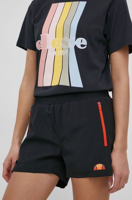 Шорти Ellesse жіночі колір чорний однотонні висока посадка