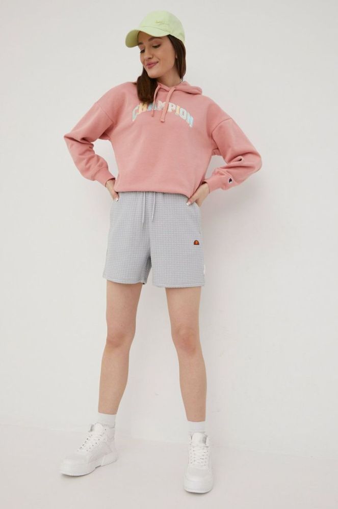 Шорти Ellesse жіночі колір сірий однотонні висока посадка фото 2