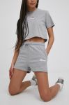 Шорти Ellesse жіночі колір сірий з аплікацією висока посадка SGM14190-GREYMA