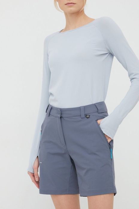 Шорти outdoor Viking Expander жіночі колір сірий однотонні середня посадка