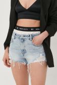 Джинсові шорти Miss Sixty жіночі однотонні висока посадка колір блакитний (2535693)