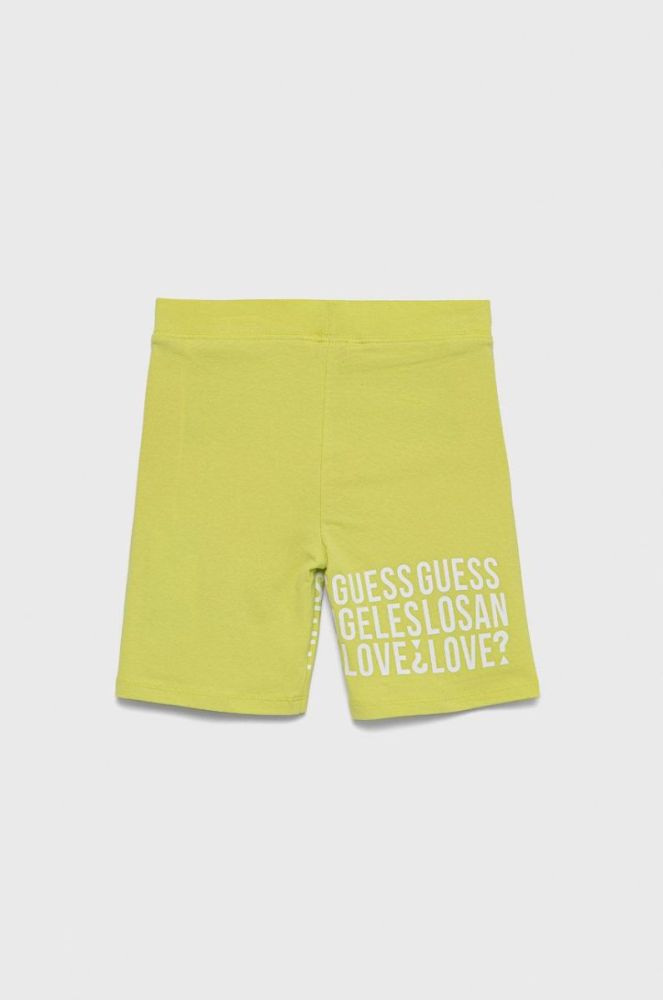 Дитячі шорти Guess колір зелений з принтом (2018338) фото 2