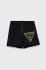 Дитячі шорти Guess колір чорний з принтом