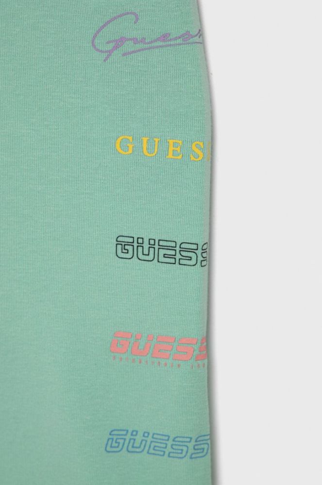 Дитячі шорти Guess колір бірюзовий з принтом фото 3