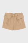 Дитячі шорти Mayoral колір коричневий однотонні