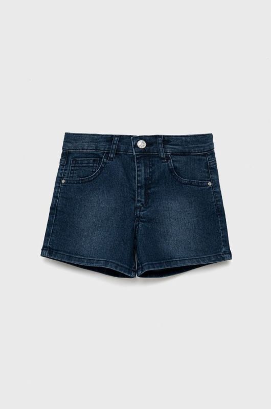 Дитячі джинсові шорти Guess колір синій однотонні регульована талія (2056308)