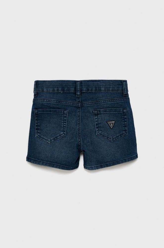 Дитячі джинсові шорти Guess колір синій однотонні регульована талія (2056308) фото 2
