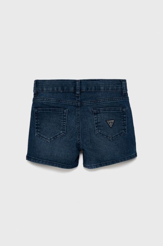 Дитячі джинсові шорти Guess колір синій однотонні регульована талія (2056308) фото 2