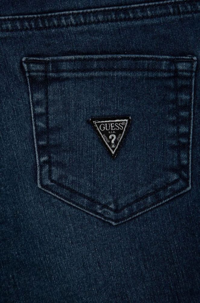 Дитячі джинсові шорти Guess колір синій однотонні регульована талія (2056308) фото 3