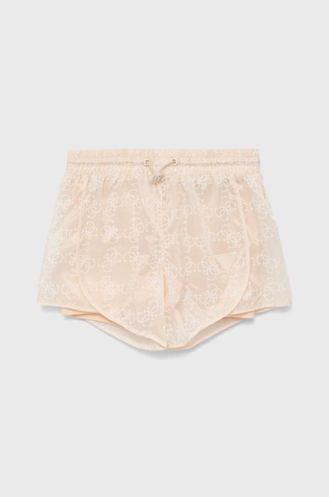 Дитячі шорти Guess колір бежевий візерунок регульована талія