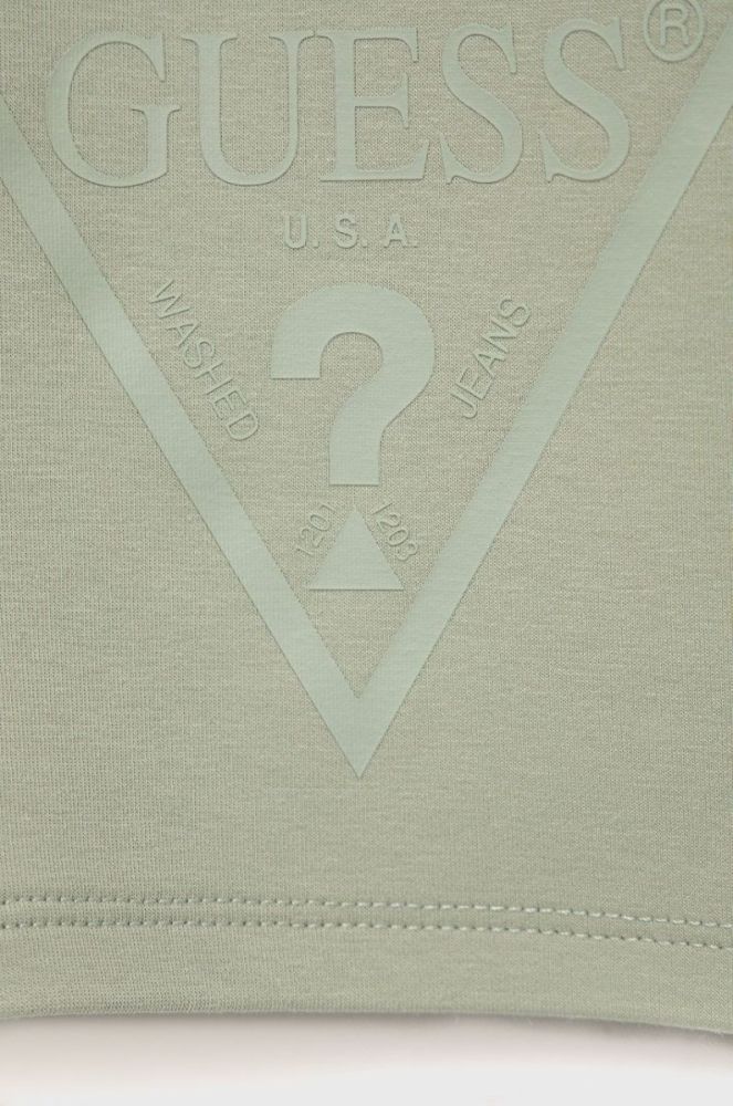 Дитячі шорти Guess колір бірюзовий однотонні регульована талія фото 3