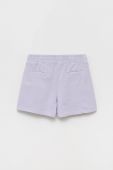 Дитячі бавовняні шорти Guess колір фіолетовий з принтом