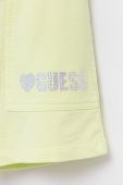 Дитячі бавовняні шорти Guess колір жовтий з принтом