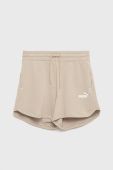 Дитячі бавовняні шорти Puma 848405 колір бежевий однотонні
