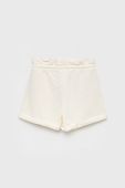 Дитячі бавовняні шорти United Colors of Benetton колір бежевий однотонні регульована талія