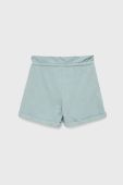 Дитячі бавовняні шорти United Colors of Benetton однотонні регульована талія колір блакитний (2333425)