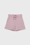 Дитячі бавовняні шорти United Colors of Benetton колір рожевий однотонні регульована талія (2333439)
