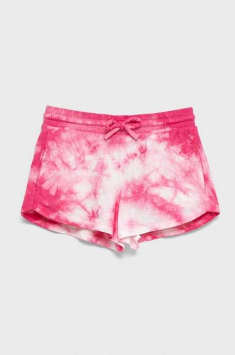 Дитячі бавовняні шорти United Colors of Benetton колір рожевий візерунок