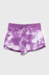 Дитячі бавовняні шорти United Colors of Benetton колір фіолетовий візерунок (2408845)