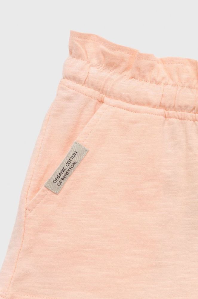 Дитячі бавовняні шорти United Colors of Benetton колір рожевий однотонні (2393581) фото 3