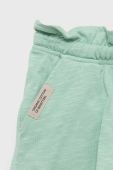 Дитячі бавовняні шорти United Colors of Benetton колір зелений однотонні (2393593)