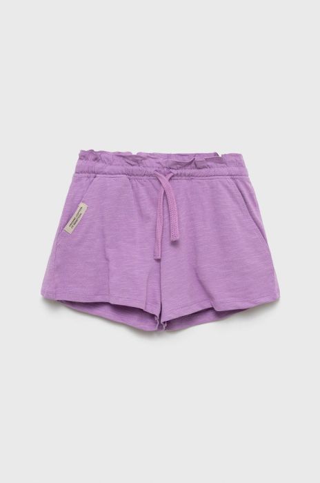 Дитячі бавовняні шорти United Colors of Benetton колір фіолетовий однотонні (2393571)
