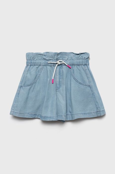 Дитячі шорти United Colors of Benetton однотонні регульована талія колір блакитний (2456141)