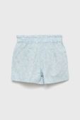 Дитячі лляні шорти United Colors of Benetton візерунок колір блакитний