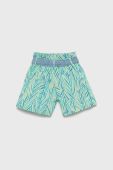 Дитячі бавовняні шорти United Colors of Benetton колір бірюзовий візерунок