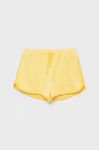 Дитячі шорти Kids Only колір жовтий однотонні