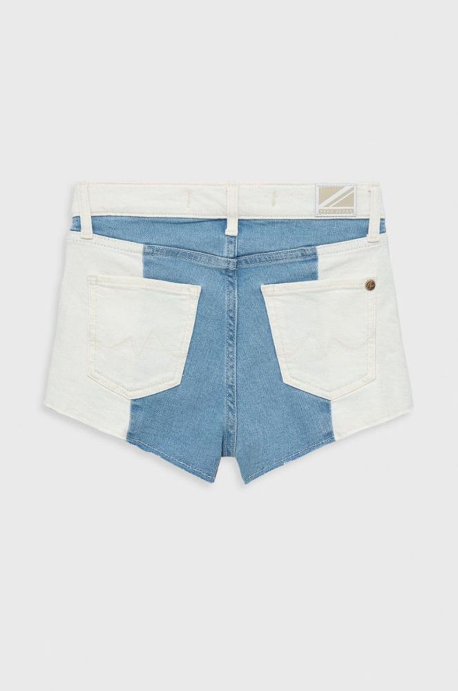 Дитячі джинсові шорти Pepe Jeans колір білий візерунок фото 3