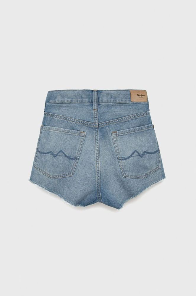 Дитячі джинсові шорти Pepe Jeans однотонні регульована талія колір блакитний фото 2