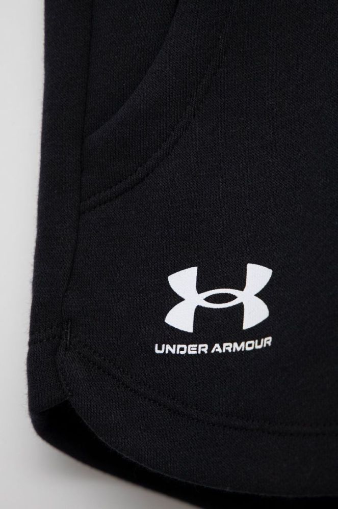 Дитячі шорти Under Armour 1369918 колір чорний з принтом регульована талія фото 3