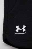 Дитячі шорти Under Armour 1369918 колір чорний з принтом регульована талія