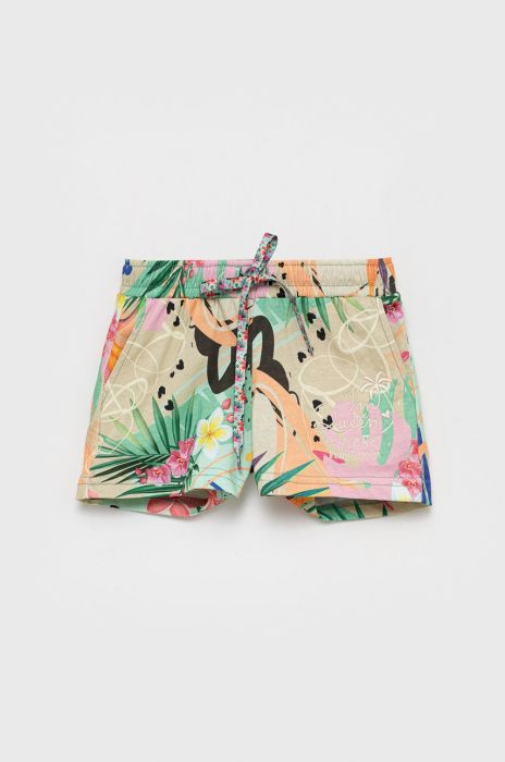 Дитячі бавовняні шорти Femi Stories Missy візерунок регульована талія колір барвистий