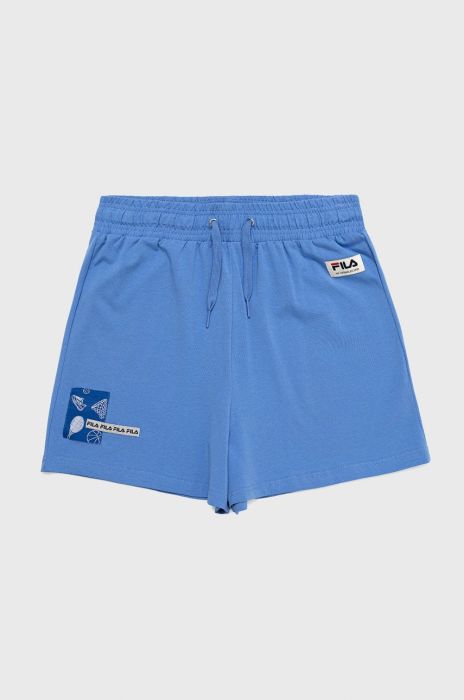 Дитячі шорти Fila з аплікацією регульована талія колір блакитний