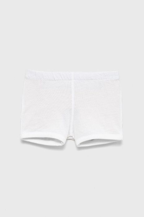 Дитячі бавовняні шорти United Colors of Benetton колір білий однотонні (2409224)