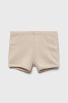 Дитячі бавовняні шорти United Colors of Benetton колір бежевий однотонні (2409211)