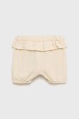 Дитячі бавовняні шорти United Colors of Benetton колір бежевий однотонні (2360397)