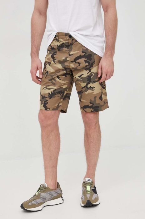 Бавовняні шорти Tommy Hilfiger Harlem чоловічі колір зелений