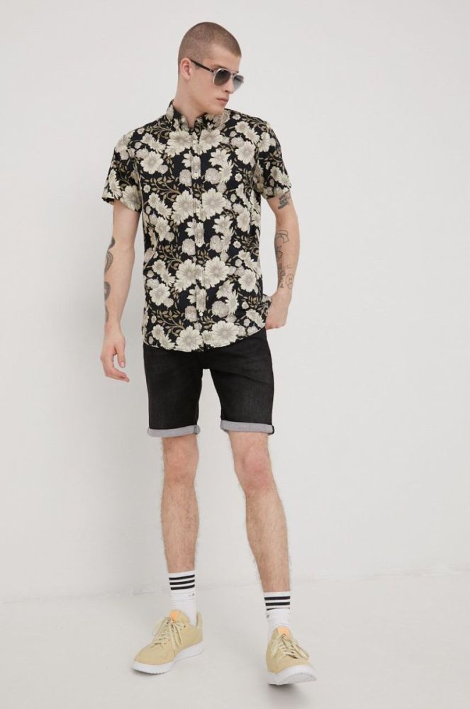 Джинсові шорти Jack & Jones чоловічі колір чорний (2334812) фото 4
