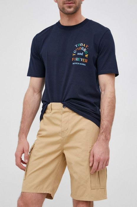 Бавовняні шорти Scotch & Soda чоловіче колір бежевий