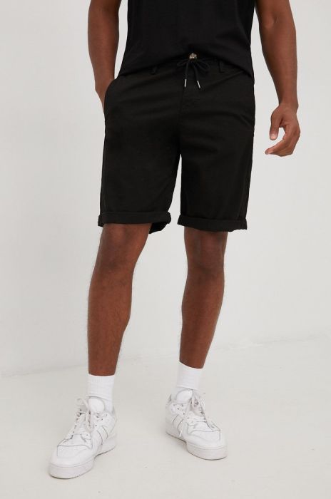 Бавовняні шорти Tom Tailor чоловічі колір чорний