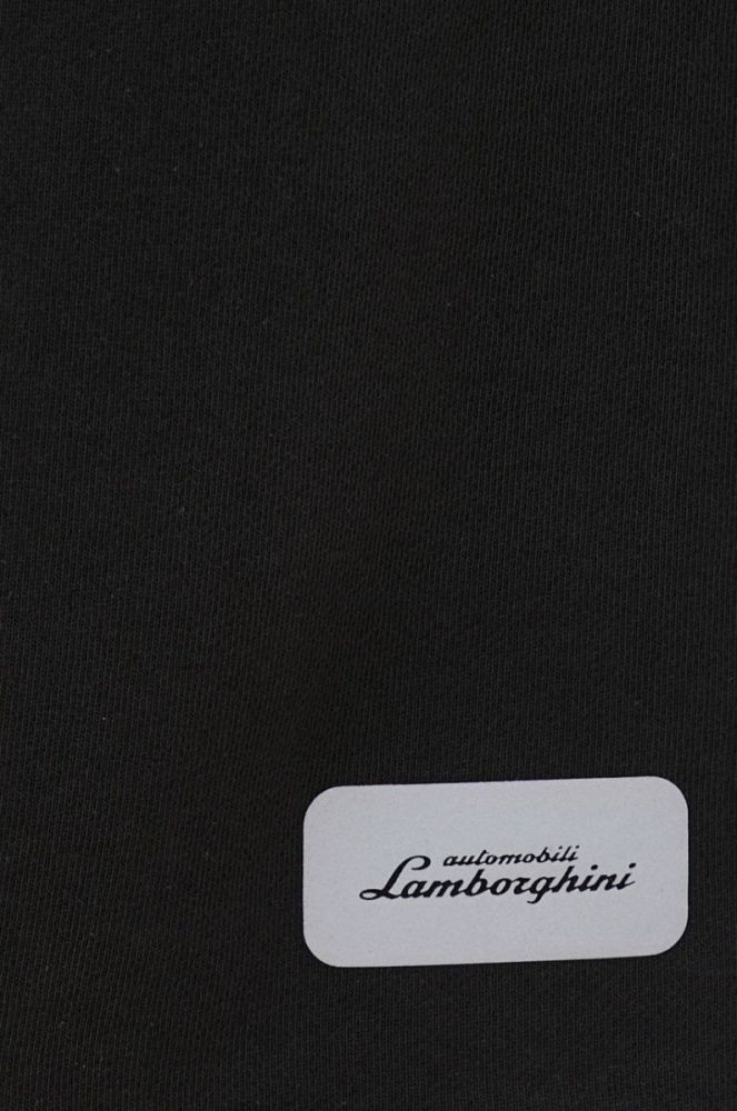 Бавовняні шорти Lamborghini чоловічі колір чорний фото 4