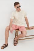 Шорти з домішкою льону Pepe Jeans Arkin Short Linen чоловічі колір рожевий