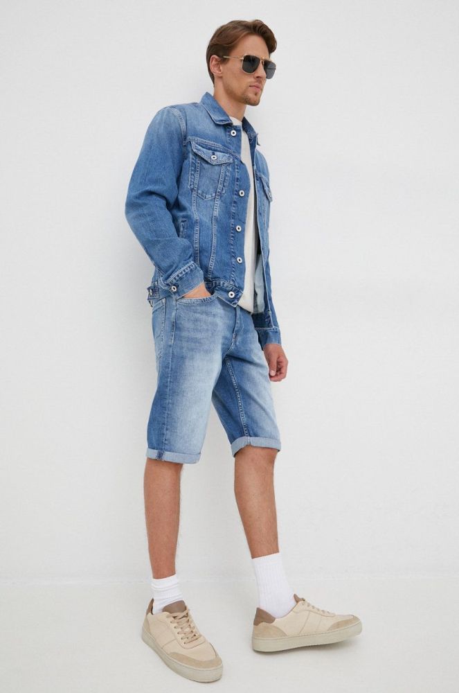 Джинсові шорти Pepe Jeans Cash Short чоловічі колір блакитний (2449727)