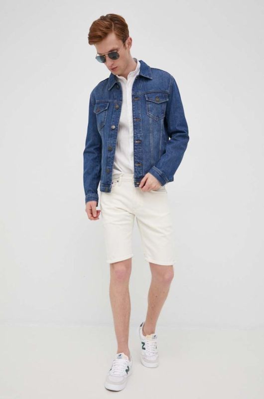 Джинсові шорти Pepe Jeans Stanley Short чоловічі колір бежевий фото 2