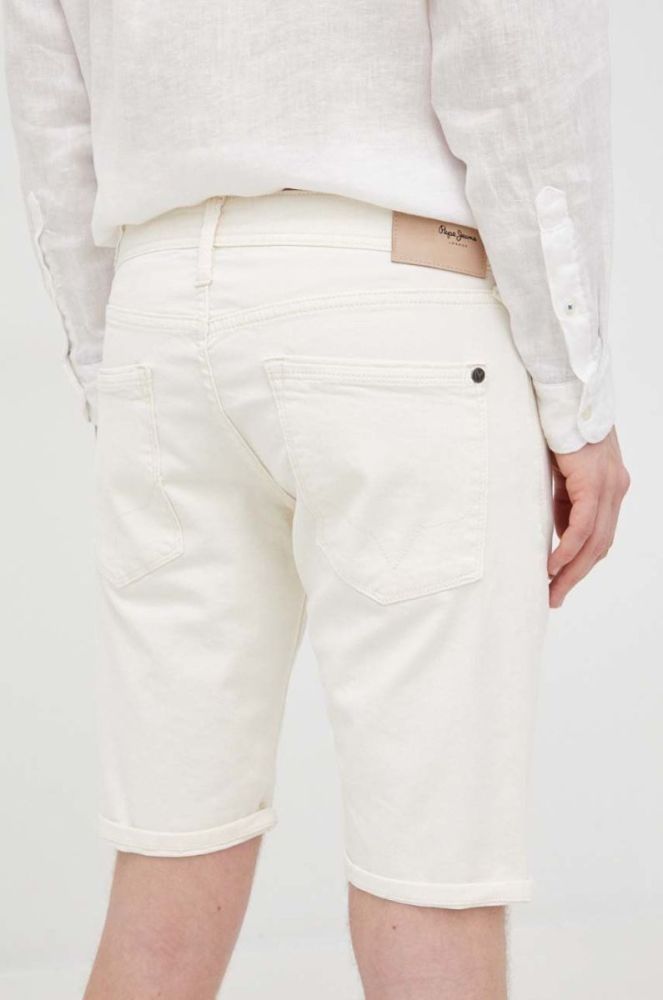 Джинсові шорти Pepe Jeans Stanley Short чоловічі колір бежевий фото 3