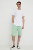 Шорти з домішкою льону Lee чоловічі колір зелений
